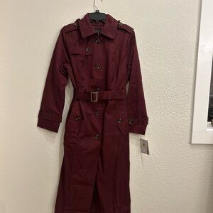 London Fog Maroon Trench Coat
